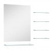 Wall Mirror with 5 Shelves Silver 50x60 cm