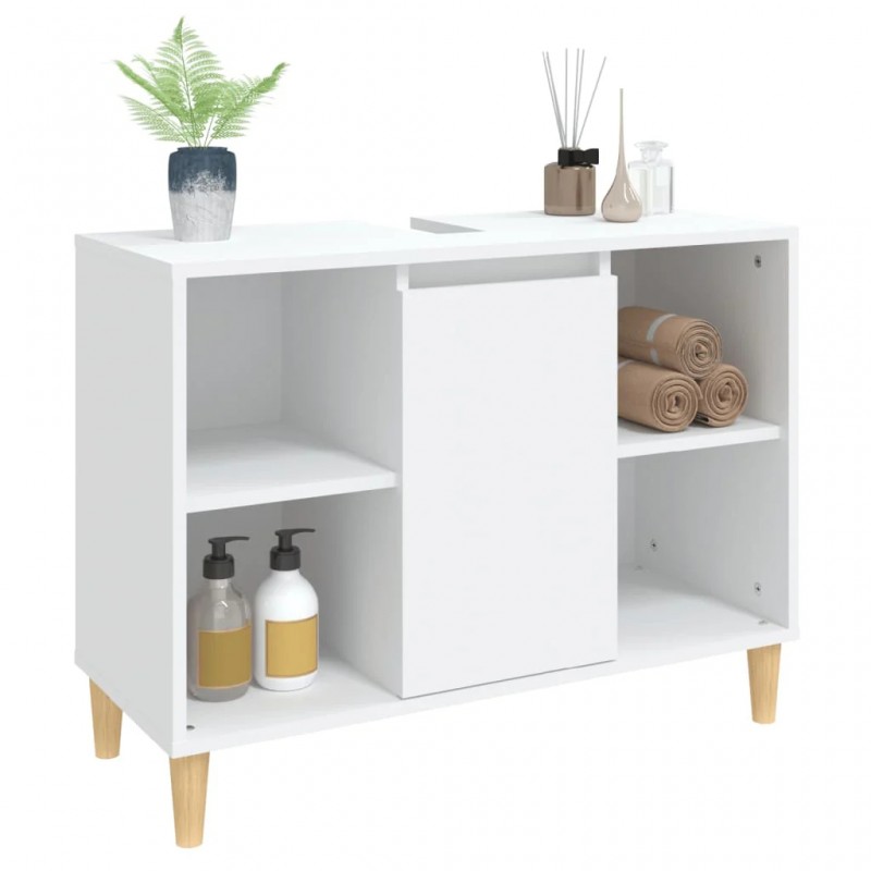 Sink Cabinet White 80x33x60 cm Engineered Wood Sink Cabinet White 80x33x60 cm Engineered Wood