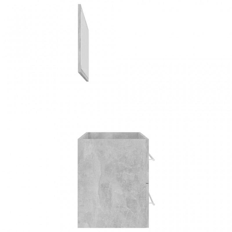 2 Piece Bathroom Furniture Set Concrete Grey Engineered Wood 2 Piece Bathroom Furniture Set Concrete Grey Engineered Wood