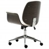 Office Chair White Bent Wood and Faux Leather