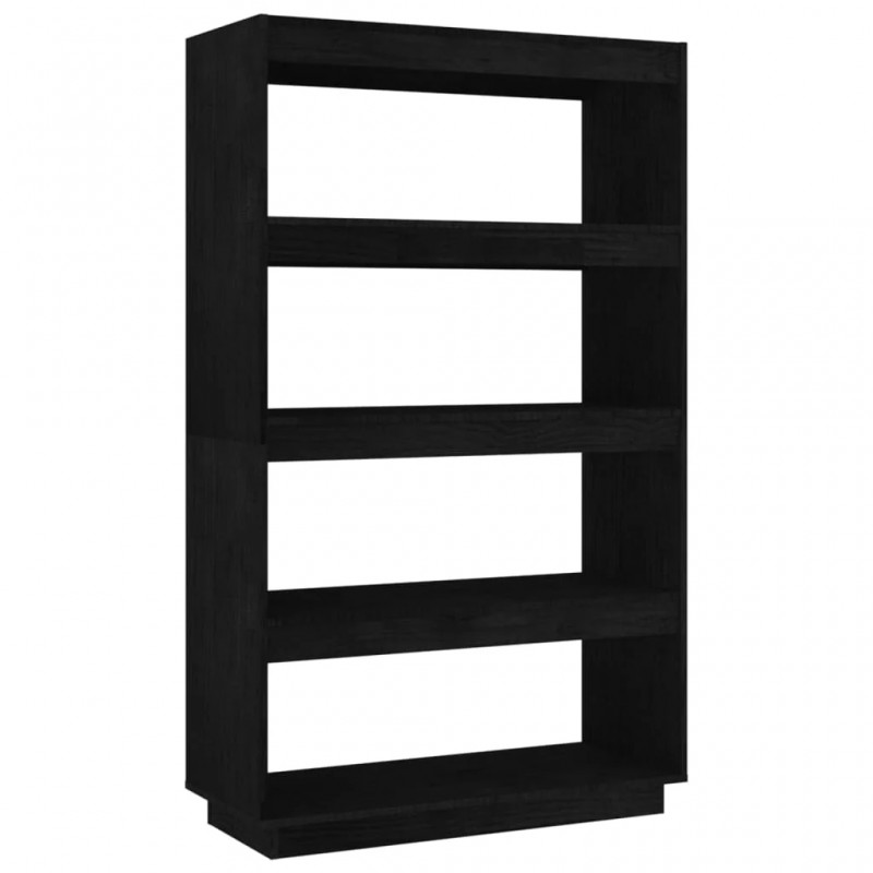Book Cabinet/Room Divider Black 80x35x135 cm Solid Pinewood Book Cabinet/Room Divider Black 80x35x135 cm Solid Pinewood