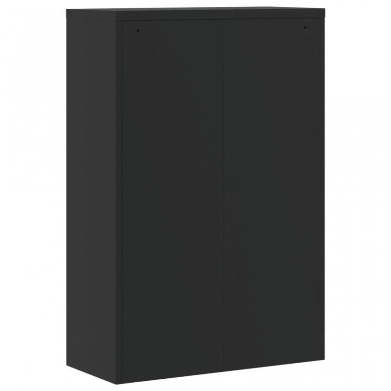 File Cabinet Black 90x40x140 cm Steel File Cabinet Black 90x40x140 cm Steel