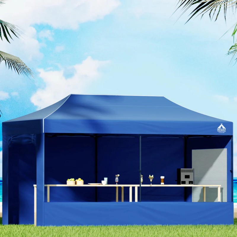 Instahut Gazebo 3x6 Pop Up Marquee Folding Tent Wedding Gazebos Camping Outdoor Shade Canopy Blue Instahut Gazebo 3x6 Pop Up Marquee Folding Tent Wedding Gazebos Camping Outdoor Shade Canopy Blue