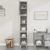 Bathroom Cabinet Concrete Grey 30x30x190 cm Engineered Wood