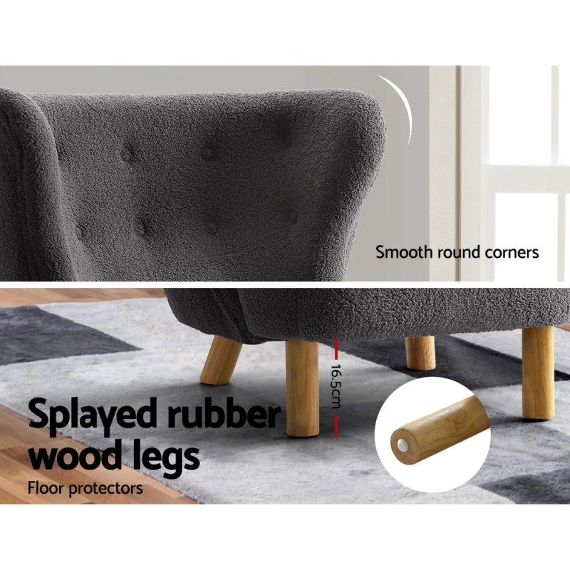 Artiss Armchair Lounge Accent Chair Armchairs Couch Chairs Sofa Bedroom Charcoal Artiss Armchair Lounge Accent Chair Armchairs Couch Chairs Sofa Bedroom Charcoal