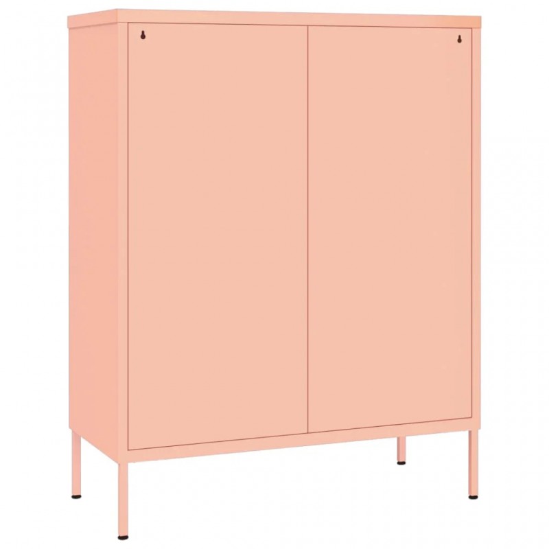Drawer Cabinet Pink 80x35x101.5 cm Steel Drawer Cabinet Pink 80x35x101.5 cm Steel