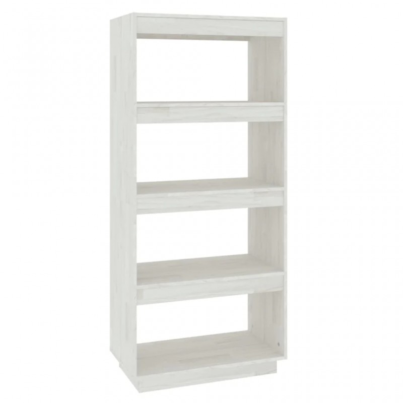 Book Cabinet/Room Divider White 60x35x135 cm Solid Pinewood Book Cabinet/Room Divider White 60x35x135 cm Solid Pinewood