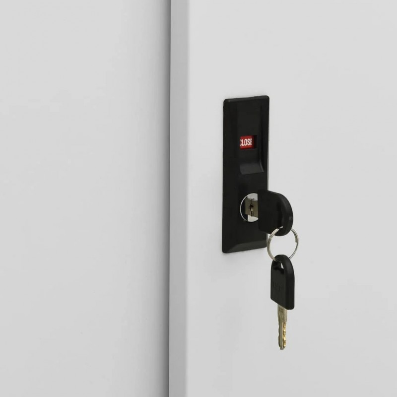 Office Cabinet with Sliding Door Light Grey 90x40x90 cm Steel Office Cabinet with Sliding Door Light Grey 90x40x90 cm Steel