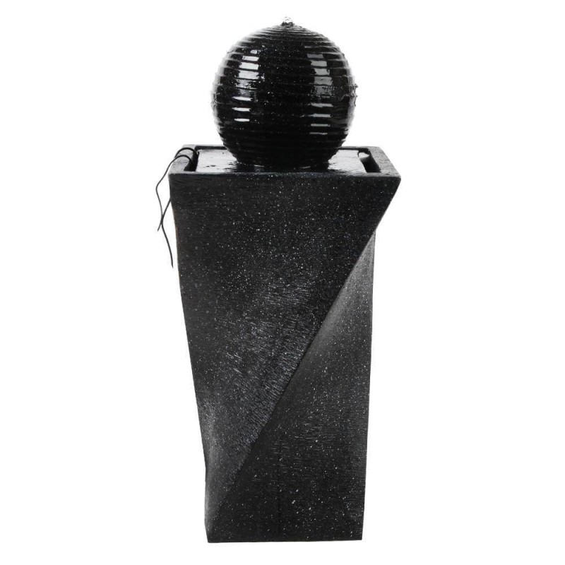 Gardeon Solar Water Feature with LED Lights Black 85cm Gardeon Solar Water Feature with LED Lights Black 85cm