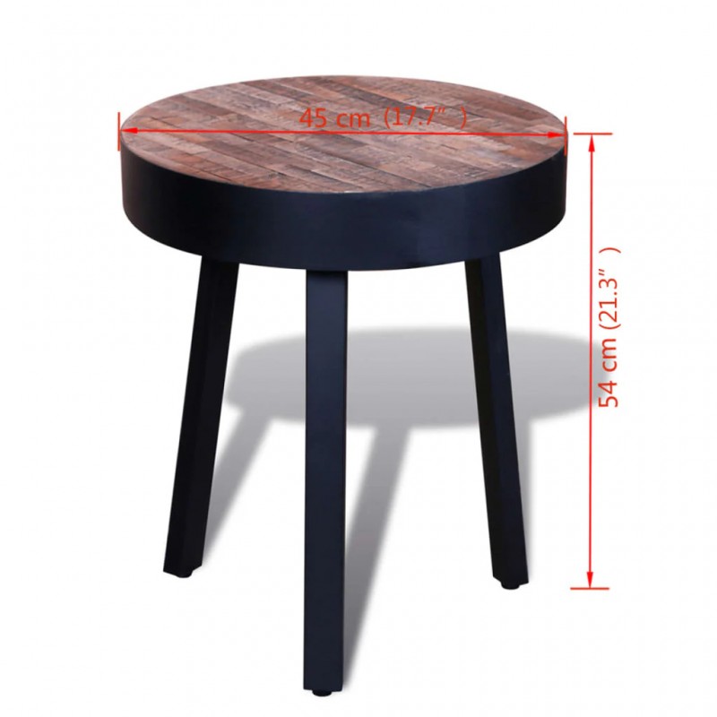 End Table Round Reclaimed Teak Wood End Table Round Reclaimed Teak Wood
