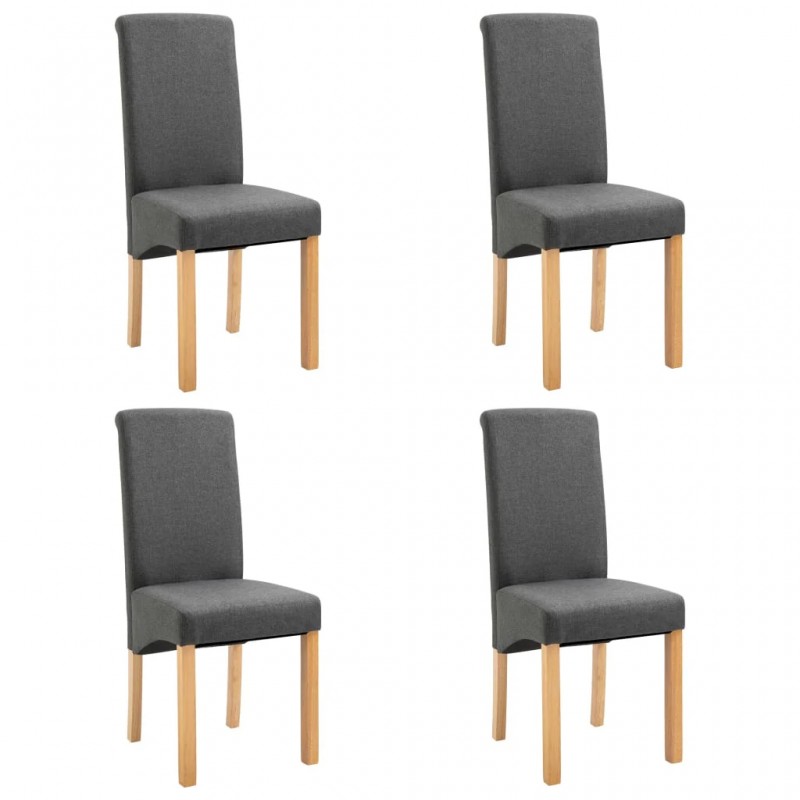 Dining Chairs 4 pcs Grey Fabric Dining Chairs 4 pcs Grey Fabric