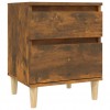Bedside Cabinet Smoked Oak 40x35x50 cm