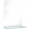 Wall Mirror with Shelf 30x50 cm Tempered Glass