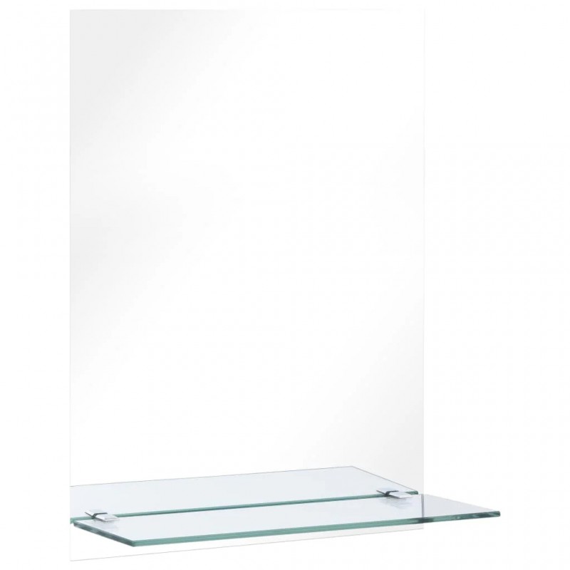 Wall Mirror with Shelf 30x50 cm Tempered Glass Wall Mirror with Shelf 30x50 cm Tempered Glass