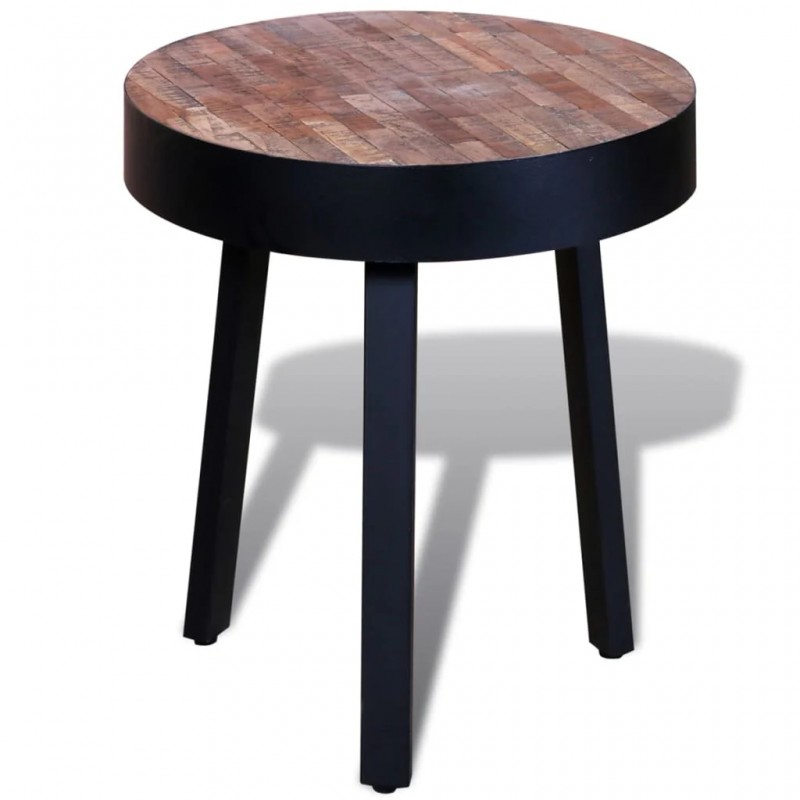 End Table Round Reclaimed Teak Wood End Table Round Reclaimed Teak Wood