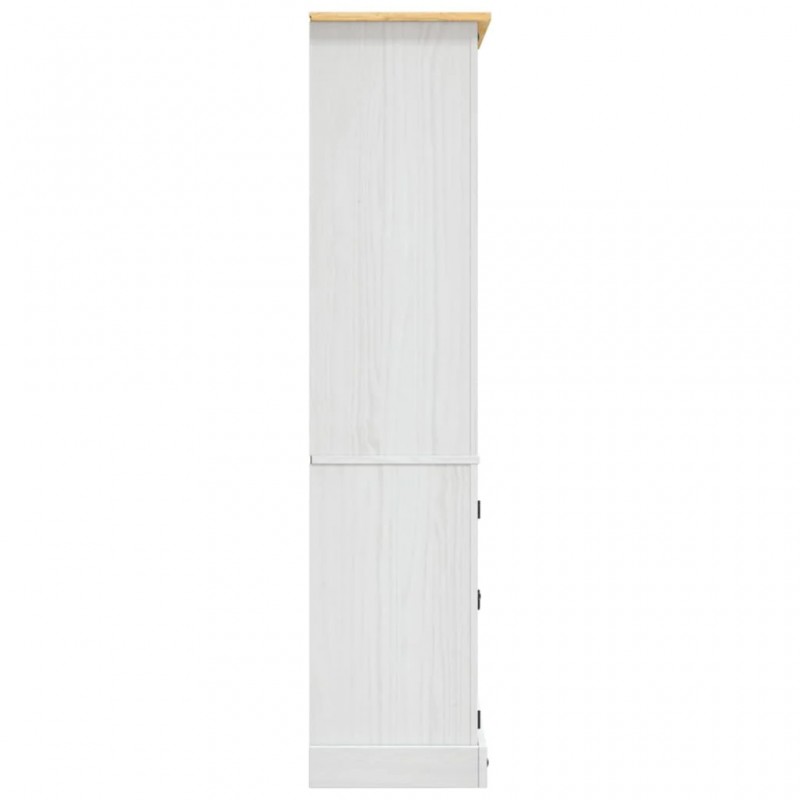 Cupboard Mexican Pine Corona Range White 80x40x170 cm Cupboard Mexican Pine Corona Range White 80x40x170 cm