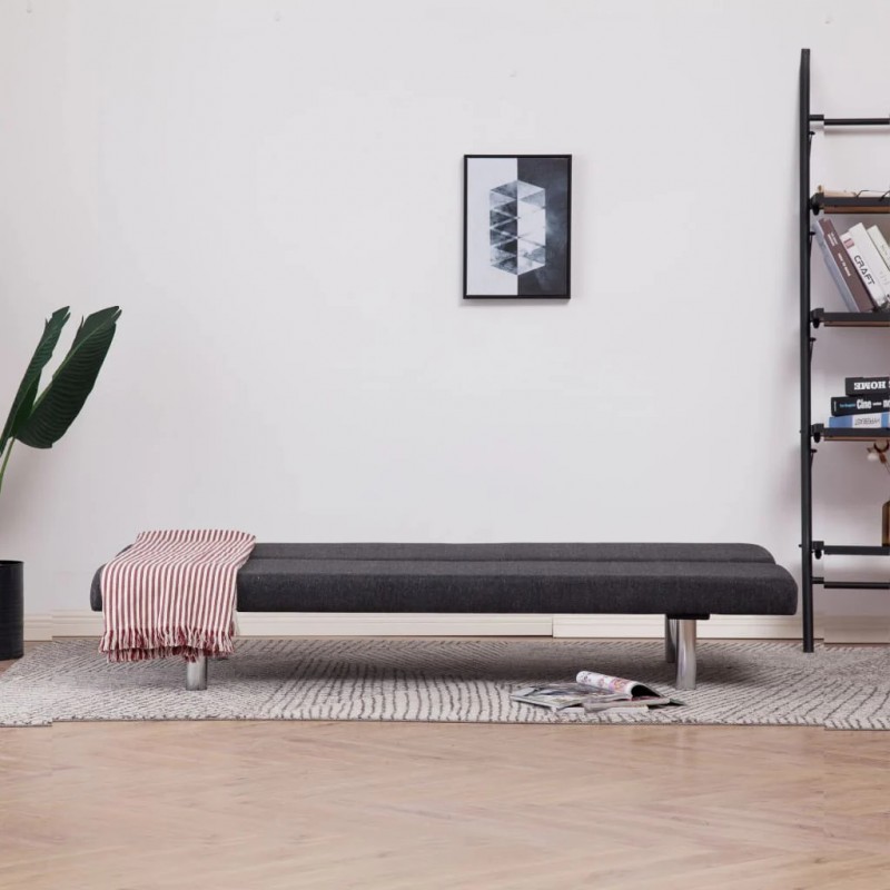 Sofa Bed Dark Grey Polyester Sofa Bed Dark Grey Polyester