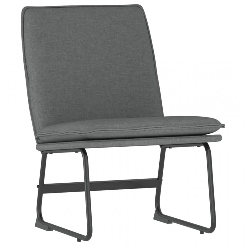 Lounge Chair Dark Grey 52x75x76 cm Fabric Lounge Chair Dark Grey 52x75x76 cm Fabric