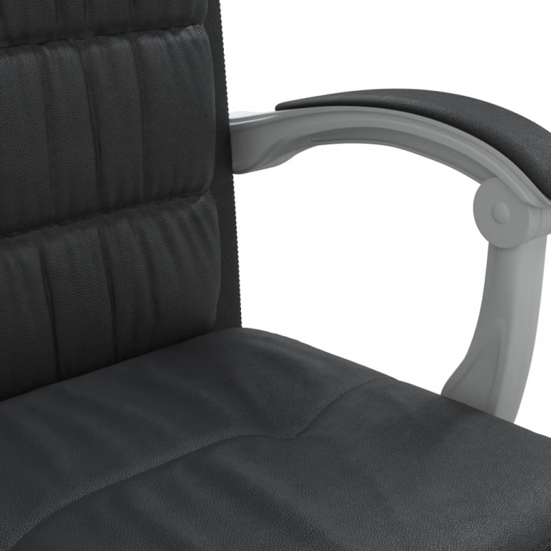 Reclining Office Chair Black Faux Leather Reclining Office Chair Black Faux Leather