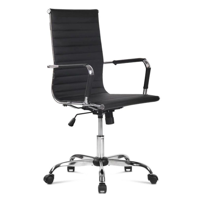 Artiss Office Chair Conference Chairs PU Leather High Back Black Artiss Office Chair Conference Chairs PU Leather High Back Black