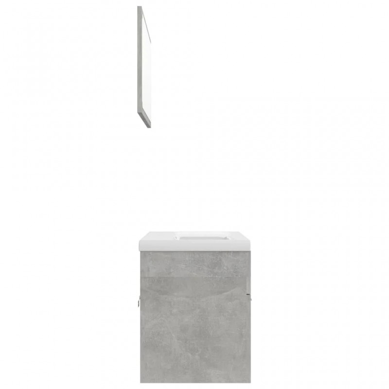 Bathroom Furniture Set Concrete Grey Engineered Wood Bathroom Furniture Set Concrete Grey Engineered Wood