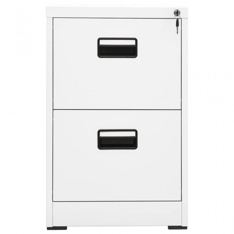 Filing Cabinet 2 Drawers White Steel Filing Cabinet 2 Drawers White Steel