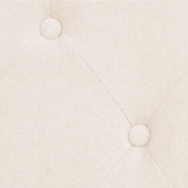 3-Seater Sofa Fabric Cream White 3-Seater Sofa Fabric Cream White