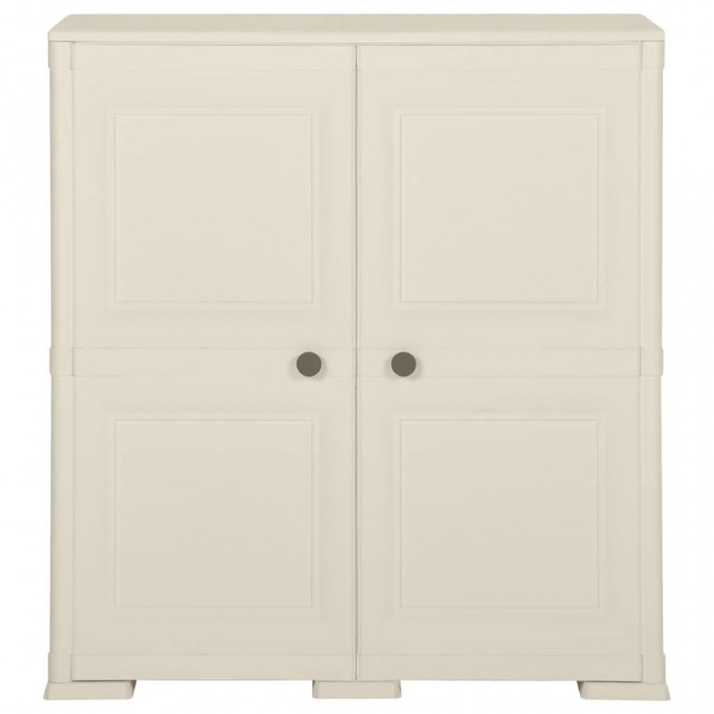 Plastic Cabinet 79x43x85.5 cm Wood Design Vanilla Ice Plastic Cabinet 79x43x85.5 cm Wood Design Vanilla Ice