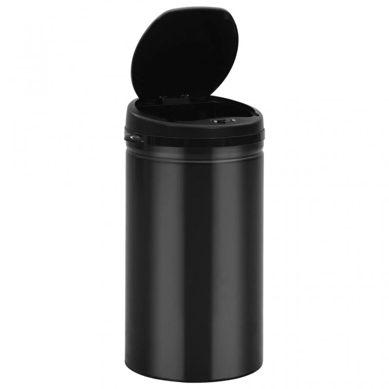 Automatic Sensor Dustbin 50 L Carbon Steel Black Automatic Sensor Dustbin 50 L Carbon Steel Black