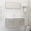 Bathroom Furniture Set Concrete Grey Engineered Wood