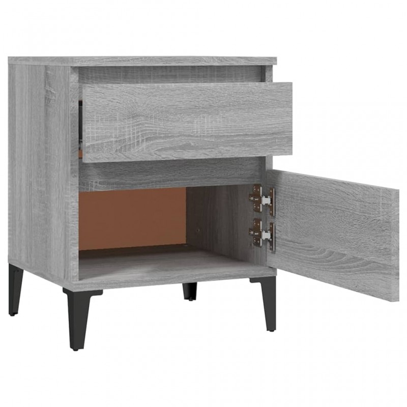 Bedside Cabinets 2 pcs Grey Sonoma 40x35x50 cm Bedside Cabinets 2 pcs Grey Sonoma 40x35x50 cm