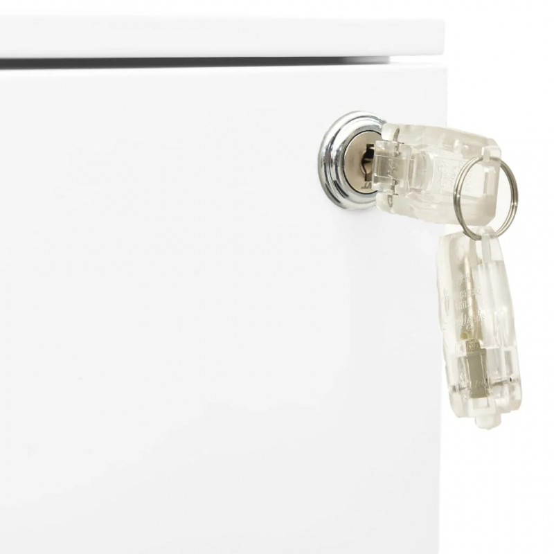 Mobile File Cabinet 3 Drawers White Steel Mobile File Cabinet 3 Drawers White Steel