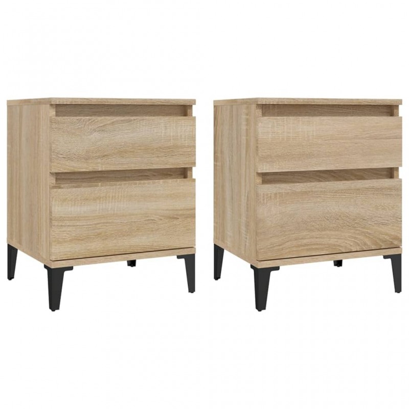 Bedside Cabinets 2 pcs Sonoma Oak 40x35x50 cm Bedside Cabinets 2 pcs Sonoma Oak 40x35x50 cm