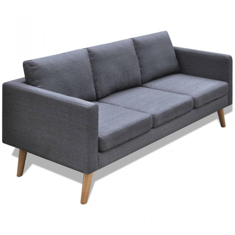 Sofa Set 2-Seater and 3-Seater Fabric Dark Grey Sofa Set 2-Seater and 3-Seater Fabric Dark Grey