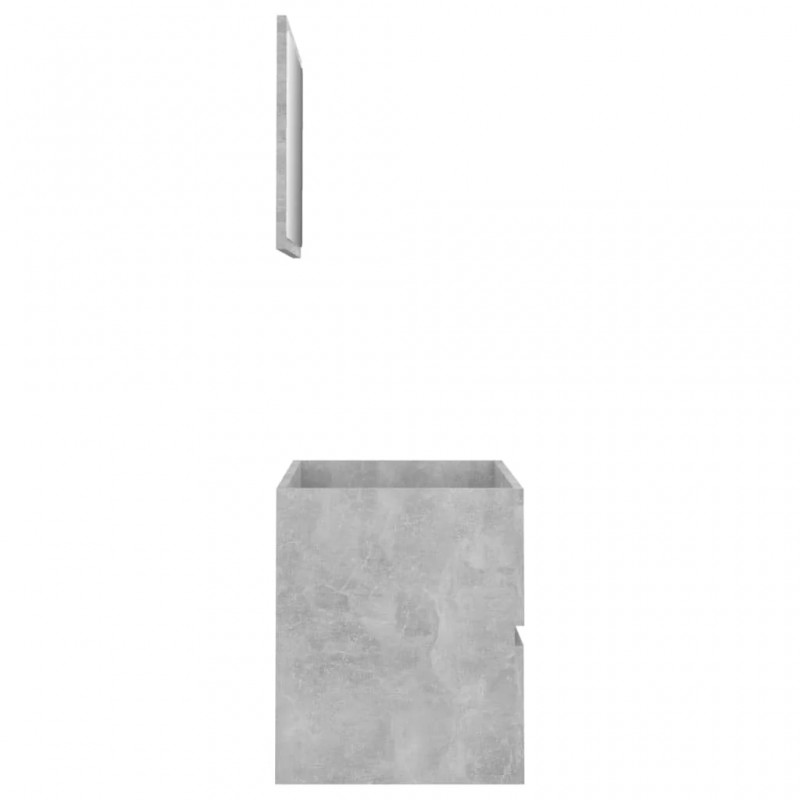 2 Piece Bathroom Furniture Set Concrete Grey Engineered Wood 2 Piece Bathroom Furniture Set Concrete Grey Engineered Wood