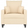 Sofa Chair Cream 60 cm Fabric