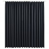 Blackout Curtain with Hooks Black 290x245 cm