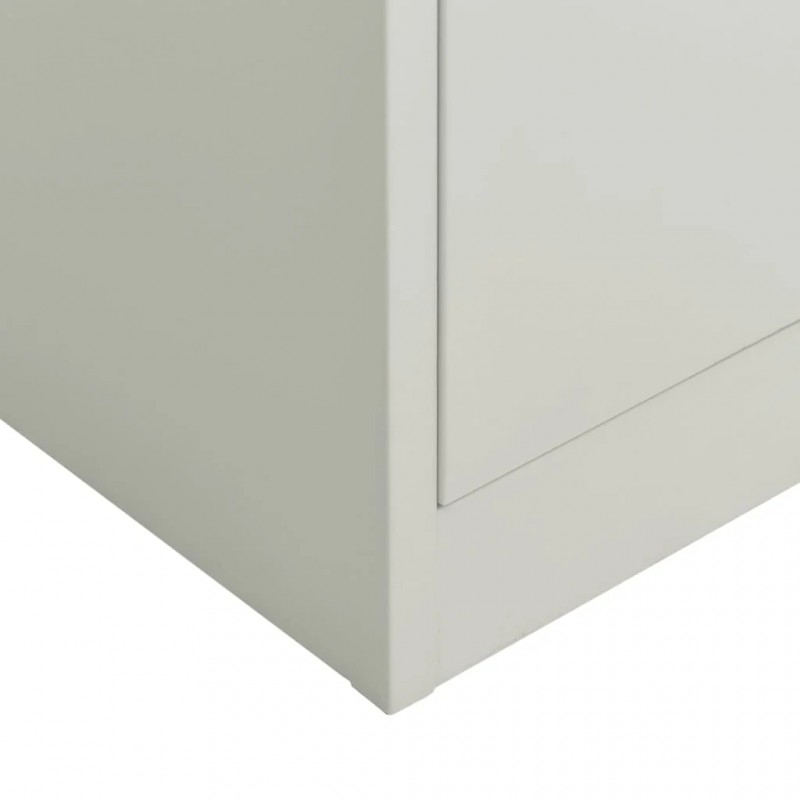 Locker Cabinet Light Grey 90x40x180 cm Steel Locker Cabinet Light Grey 90x40x180 cm Steel