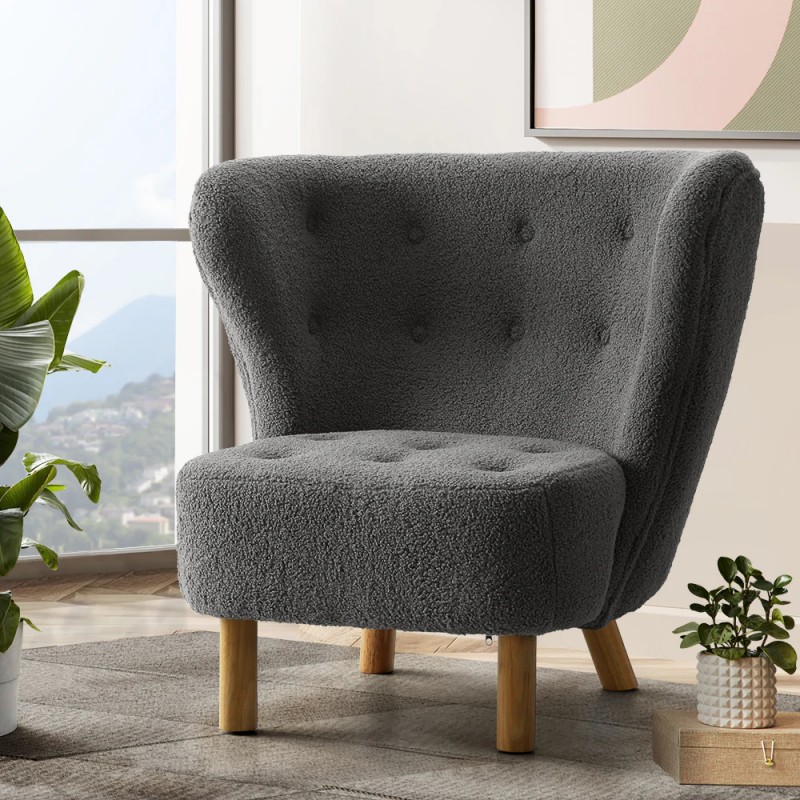 Artiss Armchair Lounge Accent Chair Armchairs Couch Chairs Sofa Bedroom Charcoal Artiss Armchair Lounge Accent Chair Armchairs Couch Chairs Sofa Bedroom Charcoal