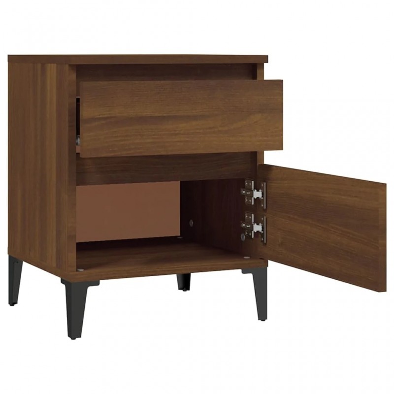 Bedside Cabinets 2 pcs Brown Oak 40x35x50 cm Bedside Cabinets 2 pcs Brown Oak 40x35x50 cm