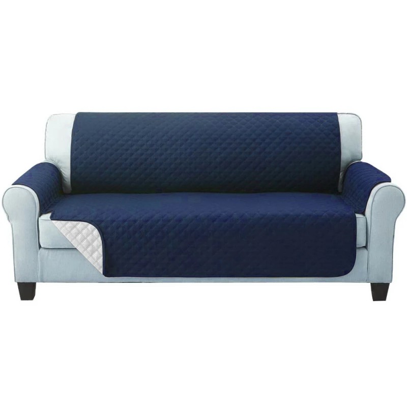 Artiss Sofa Cover Couch Covers 3 Seater Quilted Navy Artiss Sofa Cover Couch Covers 3 Seater Quilted Navy