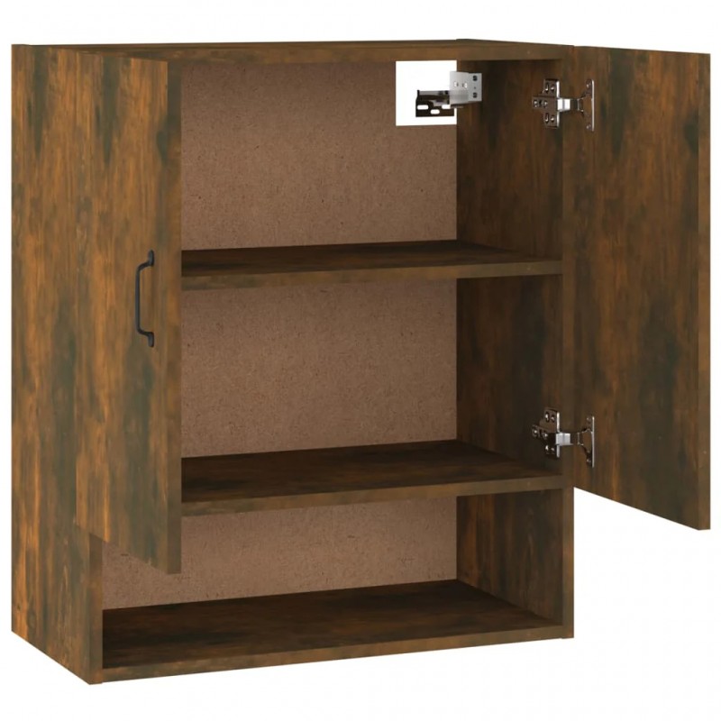 Wall Cabinet Smoked Oak 60x31x70 cm Engineered Wood Wall Cabinet Smoked Oak 60x31x70 cm Engineered Wood