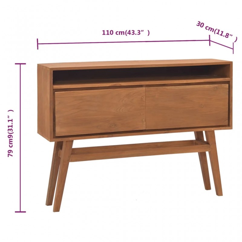 Console Table 110x30x79 cm Solid Teak Wood Console Table 110x30x79 cm Solid Teak Wood