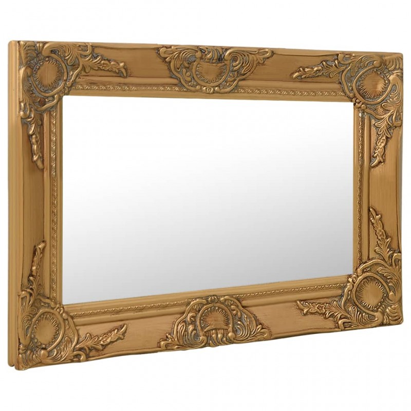 Wall Mirror Baroque Style 60x40 cm Gold Wall Mirror Baroque Style 60x40 cm Gold