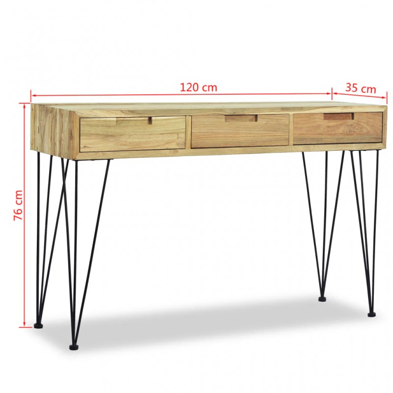 Console Table 120x35x76 cm Solid Teak Console Table 120x35x76 cm Solid Teak