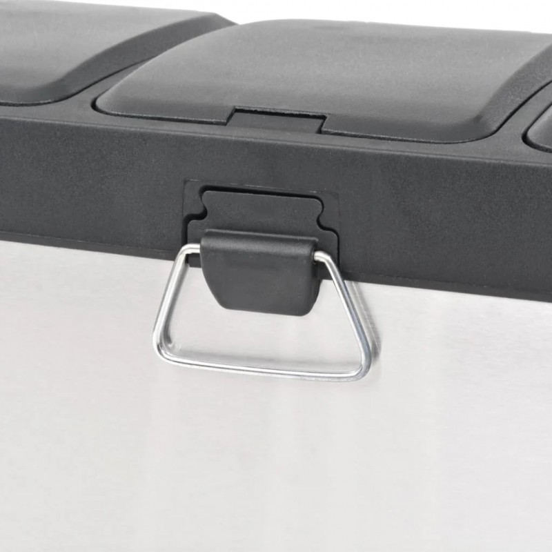 Recycling Pedal Bin Garbage Trash Bin Stainless Steel 24 L Recycling Pedal Bin Garbage Trash Bin Stainless Steel 24 L