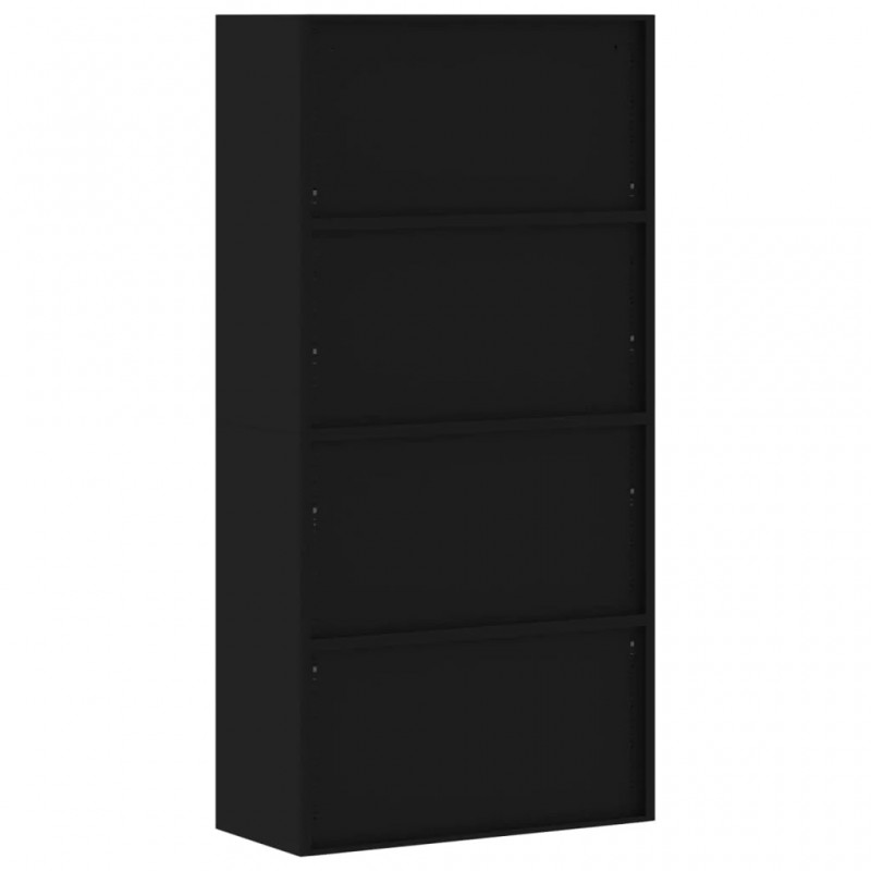 File Cabinet Black 90x40x180 cm Steel File Cabinet Black 90x40x180 cm Steel