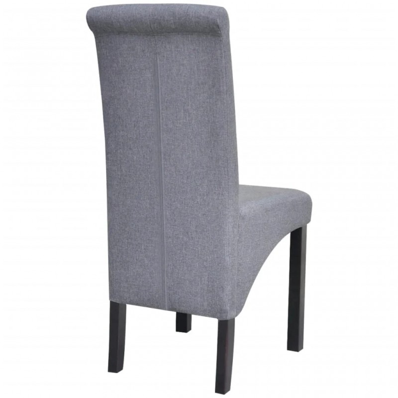 Dining Chairs 4 pcs Light Grey Fabric Dining Chairs 4 pcs Light Grey Fabric