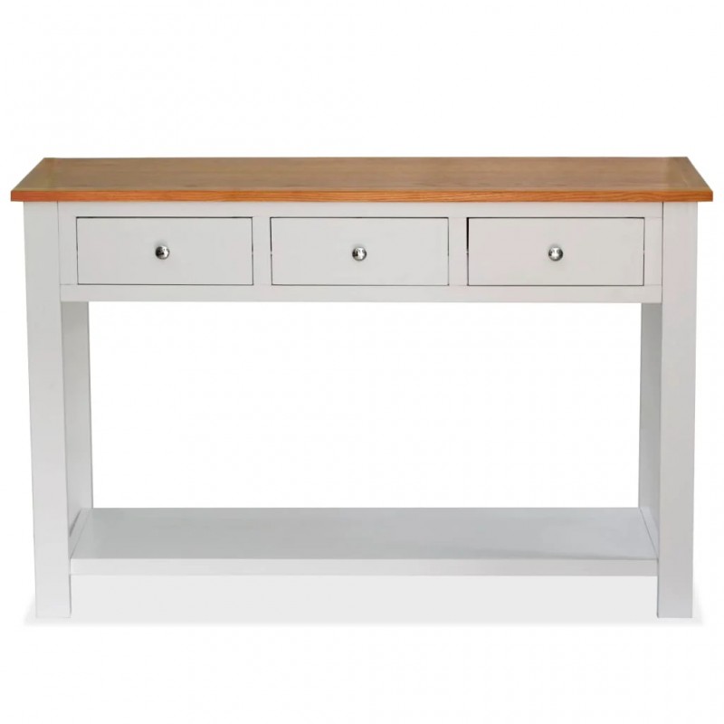 Console Table 118x35x77 cm Solid Oak Wood Console Table 118x35x77 cm Solid Oak Wood