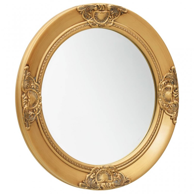 Wall Mirror Baroque Style 50 cm Gold Wall Mirror Baroque Style 50 cm Gold